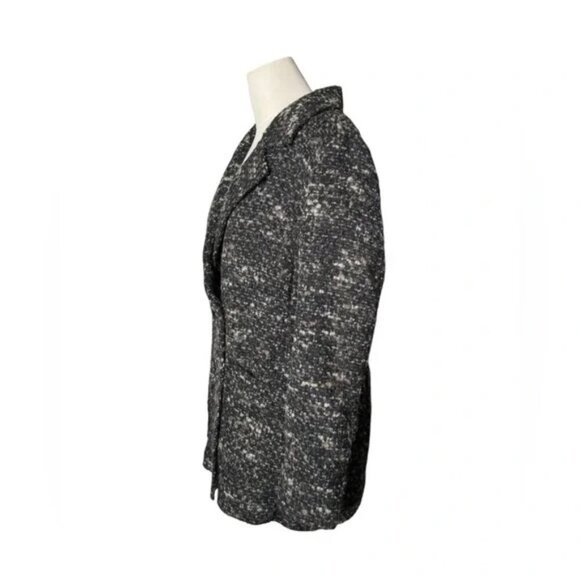 J.Jill Women Wool Alpaca Double Breasted Coat Jacket Gray Lined Button Up - XS - Picture 5 of 7